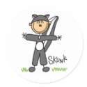 Stick Figure In Skunk Suit Sticker
