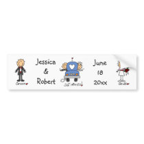 Stick Figure Just Married Bumper Stickers