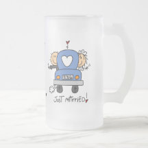Stick Figure Just Married Coffee Mugs