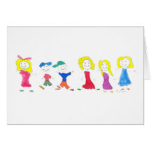 Stick Figure Kids Cards