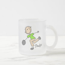 Stick Figure Male Bowler T-shirts and GIfts Mugs
