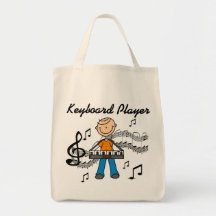Stick Figure Male Keyboard Player Gifts Tote Bag