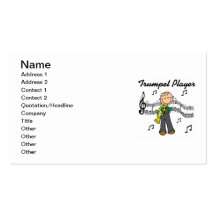 Stick Figure Male Trumpet Player T-shirts and GIft Business Card