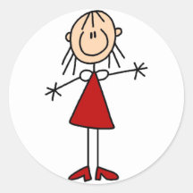Stick Figure Mom Sticker