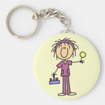 Stick Figure Nurse With Lollipop Tshirts and Gifts Key Chain