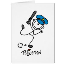 Stick Figure Police Officer Cards