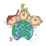 Stick Figure Protect Our Earth T-shirts and Gifts Stickers