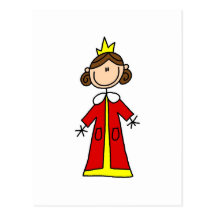 Stick Figure Queen Tshirts and Gifts Postcards