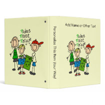 Stick Figure Reduce  Reuse Recycle T-shirts 3 Ring Binder
