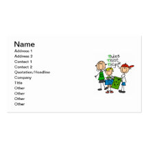Stick Figure Reduce  Reuse Recycle T-shirts Business Card