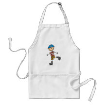 Stick Figure Roller Skating Aprons