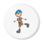 Stick Figure Roller Skating magnets