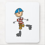 Stick Figure Roller Skating mousepads