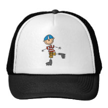 Stick Figure Roller Skating Trucker Hat