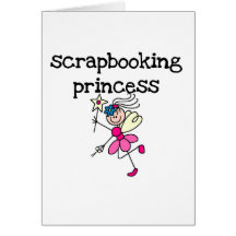 Stick Figure Scrapbook Princess Greeting Card