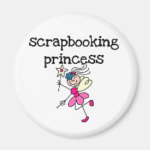 Stick Figure Scrapbook Princess Tshirts and Gifts Fridge Magnets