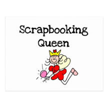 Stick Figure Scrapbook Queen Tshirts and Gifts Post Card