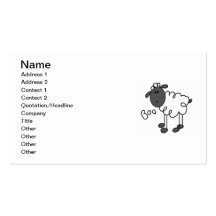 Stick Figure Sheep T-shirts and Gifts Business Cards