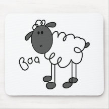 Stick Figure Sheep T-shirts and Gifts Mouse Pad
