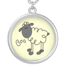 Stick Figure Sheep T-shirts and Gifts Necklaces