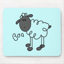 Stick Figure Sheep Tshirts and Gifts Mousepad
