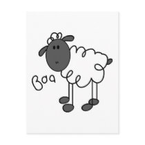 Stick Figure Sheep Tshirts and Gifts Post Card