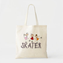 Stick Figure Skater Tshirts and Gifts Canvas Bag