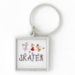 Stick Figure Skater Tshirts and Gifts Key Chain