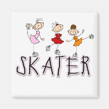 Stick Figure Skater Tshirts and Gifts Magnet