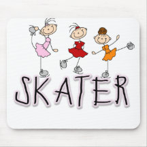 Stick Figure Skater Tshirts and Gifts Mouse Pad