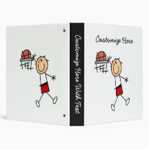 Stick Figure Slam Dunk T-shirts and Gifts 3 Ring Binders