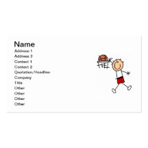 Stick Figure Slam Dunk T-shirts and Gifts Business Card