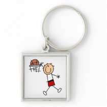 Stick Figure Slam Dunk T-shirts and Gifts Key Chain