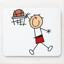 Stick Figure Slam Dunk T-shirts and Gifts Mouse Pads