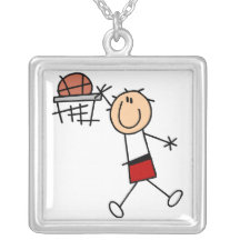 Stick Figure Slam Dunk T-shirts and Gifts Custom Jewelry
