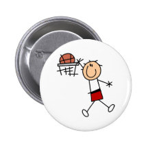 Stick Figure Slam Dunk T-shirts and Gifts Pins