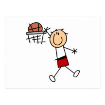 Stick Figure Slam Dunk T-shirts and Gifts Post Card