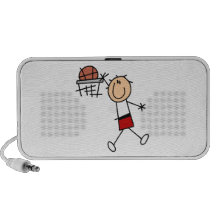 Stick Figure Slam Dunk T-shirts and Gifts iPhone Speaker