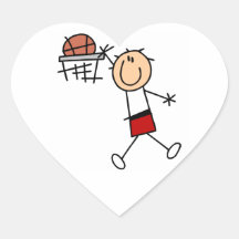 Stick Figure Slam Dunk T-shirts and Gifts Sticker