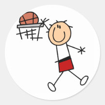 Stick Figure Slam Dunk T-shirts and Gifts Sticker