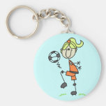 Stick Figure Soccer Tshirts and Gifts Keychain
