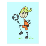 Stick Figure Soccer Tshirts and Gifts Post Cards
