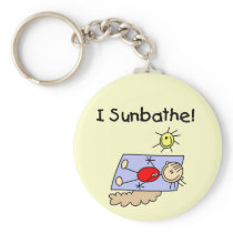 Stick Figure Sunbather Tshirts and Gifts Keychain