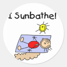 Stick Figure Sunbather Tshirts and Gifts Stickers