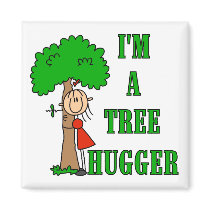 Stick Figure Tree Hugger T-shirts and Gifts Fridge Magnets