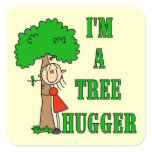 Stick Figure Tree Hugger T-shirts and Gifts stickers