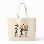 Stick Figure Wedding Couple Mr. & Mrs. Always Canvas Bags