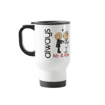 Stick Figure Wedding Couple Mr. & Mrs. Always Mugs