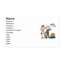 Stick Figure Wedding Honeymoon T-shirts and Gifts Business Cards