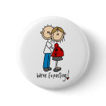 Stick Figure We're Expecting Pins